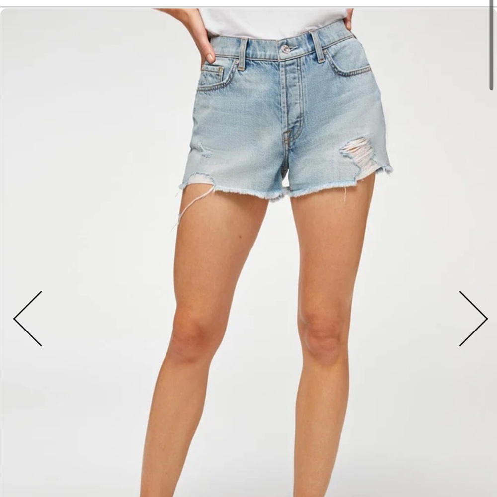 7 For All Mankind High Waisted Jean Cut Off Shorts